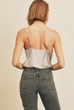 Load image into Gallery viewer, Satin Cowl Neck Cami Bodysuit
