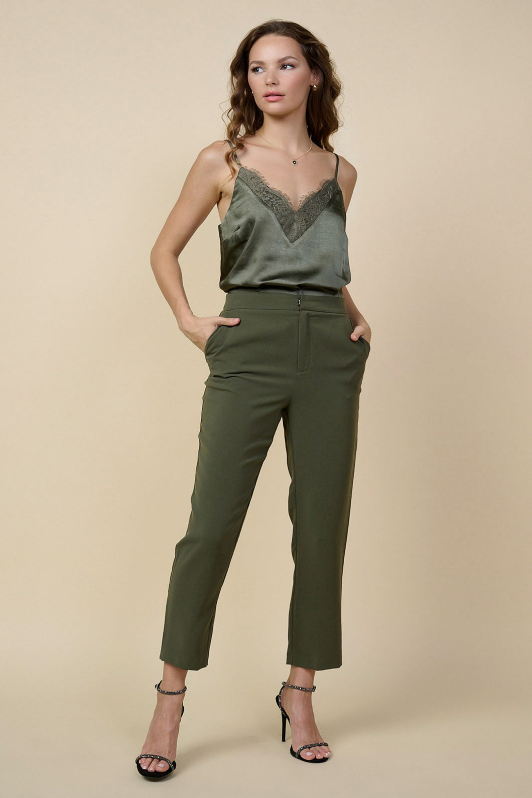 Welt Pocket Trousers in Olive