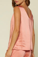 Load image into Gallery viewer, Rose Andie Sating Knotted Tank
