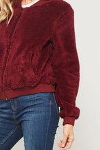 Load image into Gallery viewer, Faux Fur Bomber Jacket
