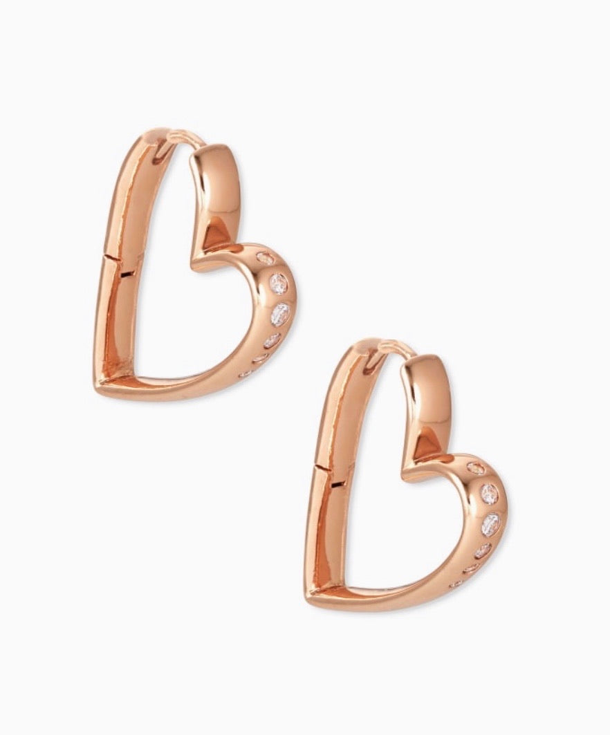 Ansley Rosegold Small Hoop Earrings