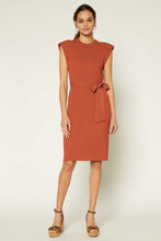 Load image into Gallery viewer, Sleeveless Raised Shoulder Knit Dress
