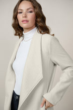 Load image into Gallery viewer, Beige Chevron Structured Open Cardigan
