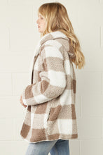 Load image into Gallery viewer, Reversible Tan Plaid Sherpa

