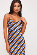 Load image into Gallery viewer, Stripe Satin Cami Dress
