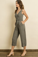 Load image into Gallery viewer, Plaid Cutout Wrap Jumpsuit
