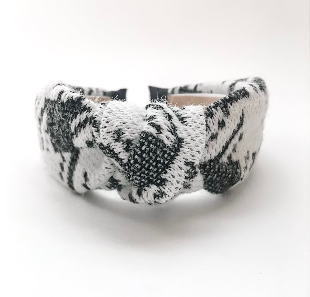 Large Houndstooth Knotted Headband