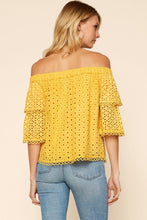 Load image into Gallery viewer, Eyelet Lace Ruffle Off the Shoulder
