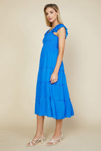 Load image into Gallery viewer, Blue Smock Midi Dress
