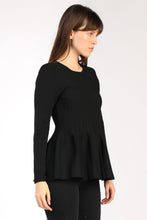 Load image into Gallery viewer, Stitch Detail Peplum Top
