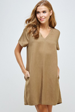 Load image into Gallery viewer, V-neck Shift Dress

