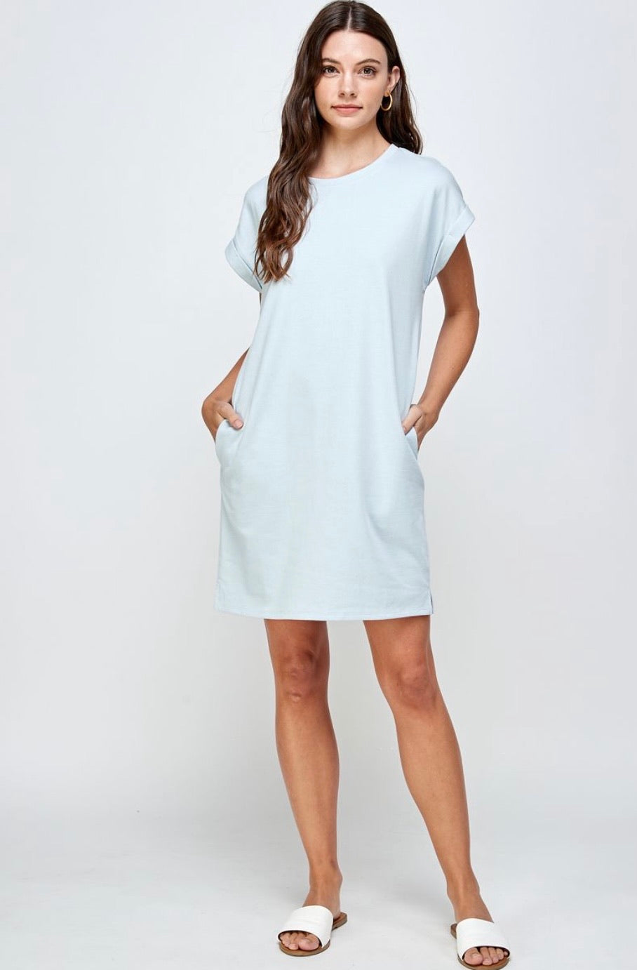 Blue Classic T-Shirt Dress