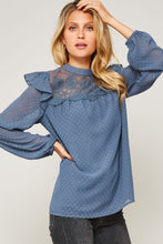 Load image into Gallery viewer, Swiss Dot Lace Blouse
