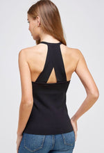 Load image into Gallery viewer, Black Racer Back Knit Tank

