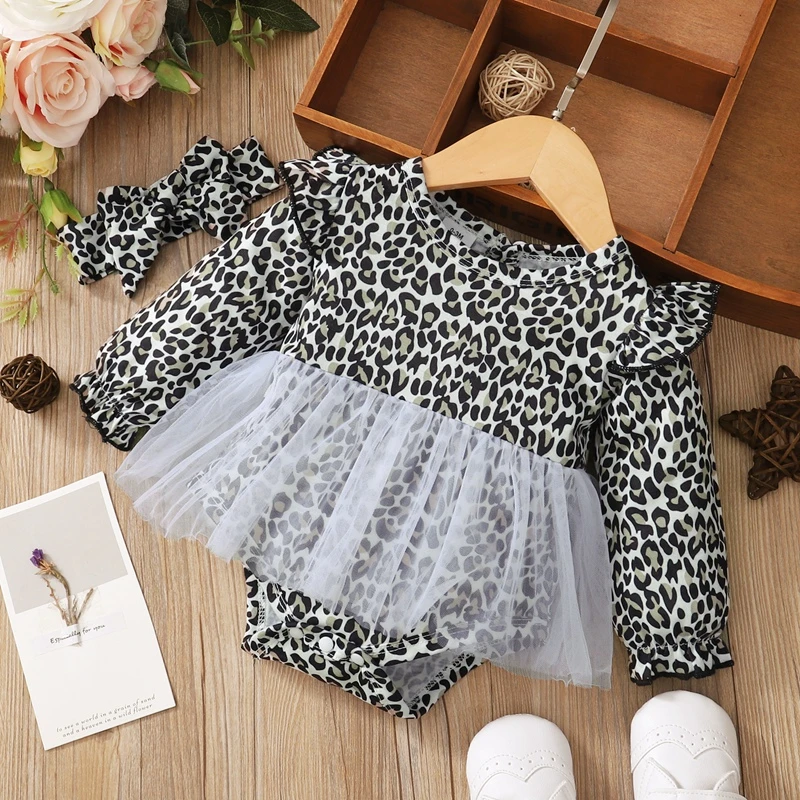 Baby Girl Leopard Patchwork Bodysuit