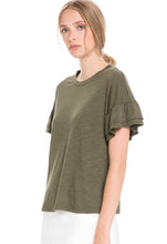 Load image into Gallery viewer, Ruffle Sleeve Knit Top
