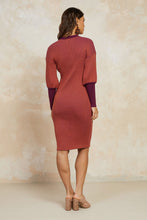 Load image into Gallery viewer, Contrast Button Down Sweater Dress
