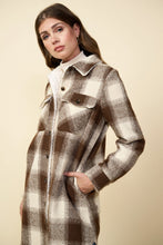 Load image into Gallery viewer, Plaid Knee Length Shacket
