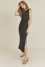 Load image into Gallery viewer, Shoulder Pad Midi Dress
