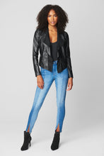Load image into Gallery viewer, Lonestar Faux Leather Suede Drape Front Jacket
