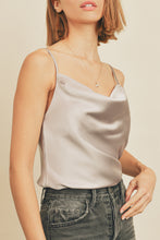 Load image into Gallery viewer, Satin Cowl Neck Cami Bodysuit
