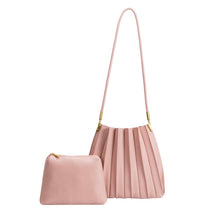 Load image into Gallery viewer, Carrie Medium Pleated Shoulder Bag in Blush
