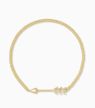 Load image into Gallery viewer, Zoey Arrow Stretch Bracelet in Gold

