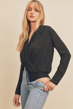 Load image into Gallery viewer, Draped Front Surplice Bodysuit
