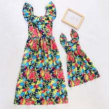 Load image into Gallery viewer, Floral Print Ruffle Sleeve Dress
