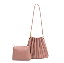 Load image into Gallery viewer, Carrie Medium Pleated Shoulder Bag in Mauve
