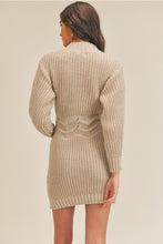 Load image into Gallery viewer, Mock Neck Stitch Sweater Dress

