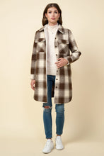 Load image into Gallery viewer, Plaid Knee Length Shacket
