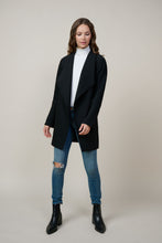 Load image into Gallery viewer, Black Chevron Structured Open Cardigan
