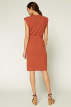 Load image into Gallery viewer, Sleeveless Raised Shoulder Knit Dress
