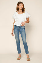 Load image into Gallery viewer, Lace Sleeve Peplum Knit Top
