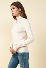 Load image into Gallery viewer, Cream Classic Long Sleeve Turtleneck
