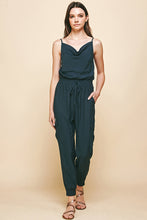 Load image into Gallery viewer, Cowl Neck Tie Waist Jumpsuit
