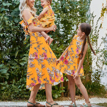 Load image into Gallery viewer, Floral Print V-neck Maxi Dress
