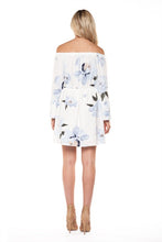 Load image into Gallery viewer, Off the Shoulder Watercolor Flower Dress
