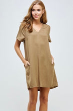 Load image into Gallery viewer, V-neck Shift Dress
