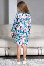 Load image into Gallery viewer, Little Girl’s Floral Watercolor Dress
