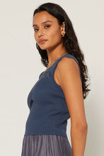 Load image into Gallery viewer, Adrian Twisted Front Knit Top w/Button Detail
