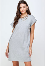 Load image into Gallery viewer, Grey Classic T-Shirt Dress
