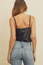Load image into Gallery viewer, Satin Cowl Neck Cami Bodysuit
