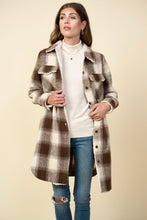Load image into Gallery viewer, Plaid Knee Length Shacket
