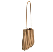 Load image into Gallery viewer, Carrie Medium Pleated Shoulder Bag in Taupe
