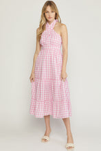 Load image into Gallery viewer, Gingham Halter Dress
