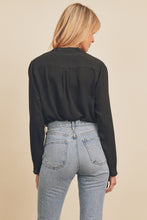 Load image into Gallery viewer, Draped Front Surplice Bodysuit
