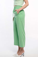Load image into Gallery viewer, Apple Green High Waisted Pintuck Pull Over Pants
