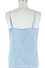 Load image into Gallery viewer, Embroidered Chambray Tank
